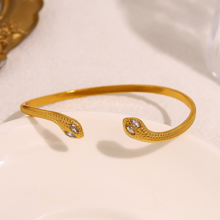 Snake Zircon Bangle